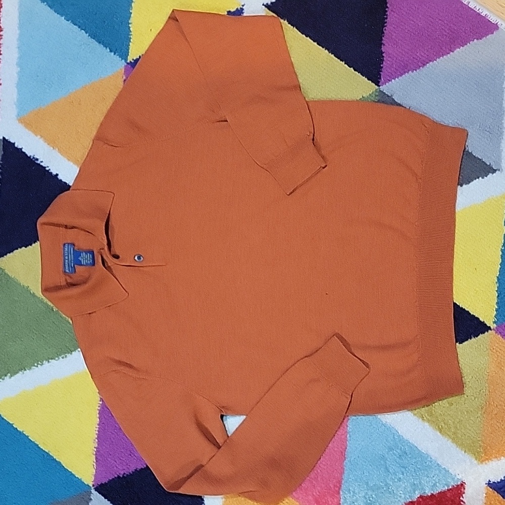 Joseph Lyman large mens sweater orange